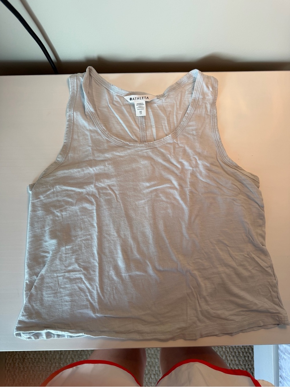 Athleta Light Gray Scoop Neck Tank